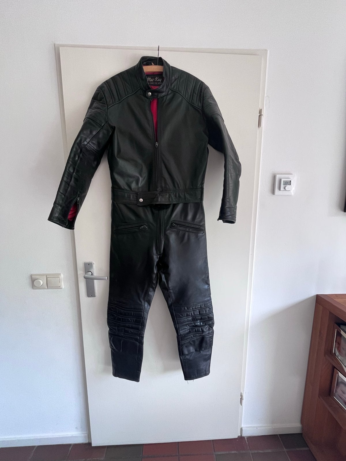 Mac-Kay Leren Motorpak - Zwart, Tweedehands, Ophalen of Verzenden, Tweedehands, Heren, Combipak