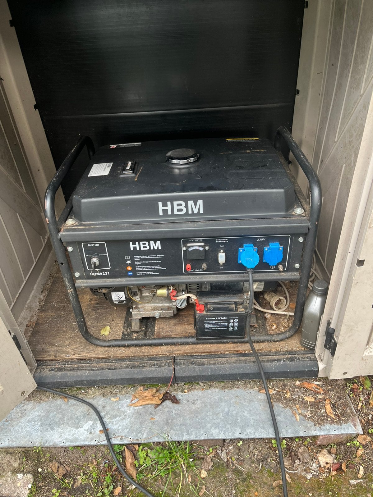 Bhm aggregaat 5.5 kw elektrisch gestart, Ophalen, Zo goed als nieuw, Minder dan 5 kVA, Benzine