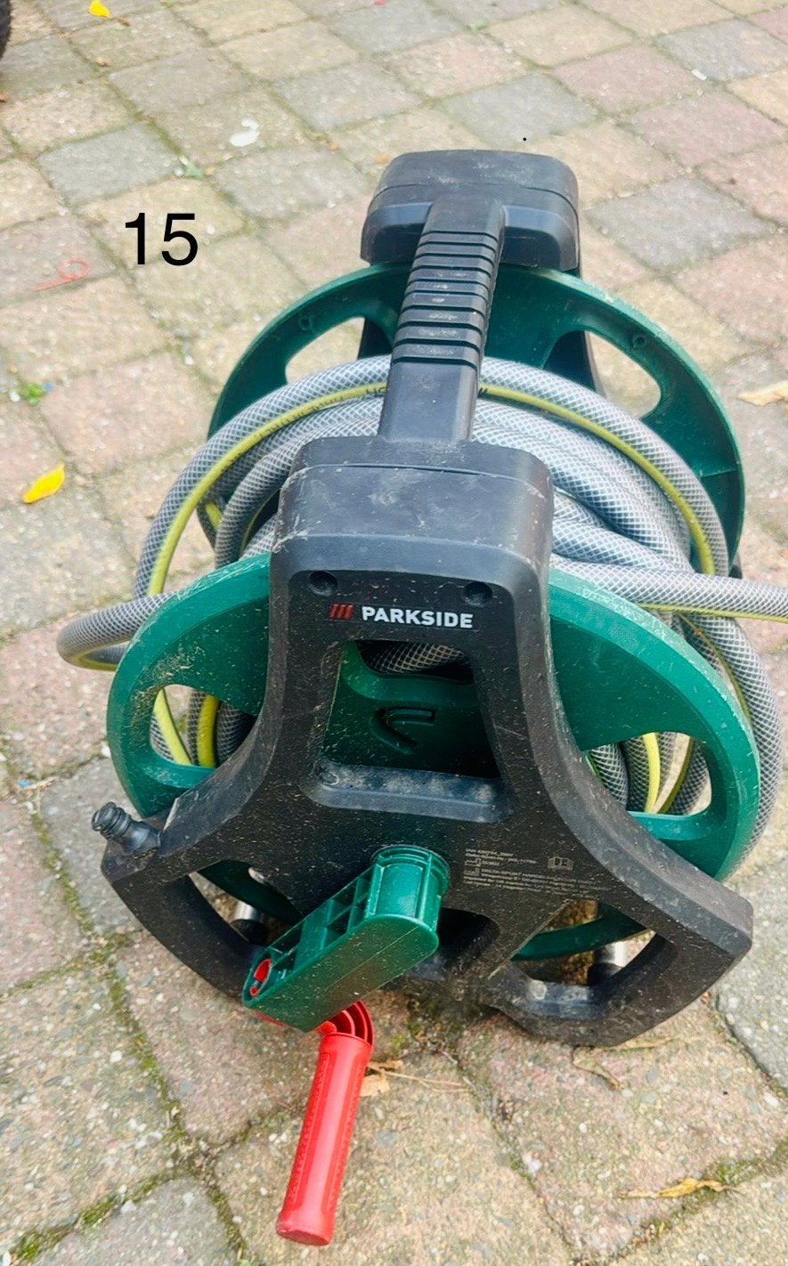 Parkside Tuinslanghaspel met slang, Ophalen, Gebruikt, Tuinslanghaspel