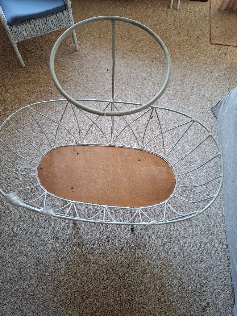 Vintage metalen wieg wit uit 1963, Ophalen, Gebruikt, Wieg