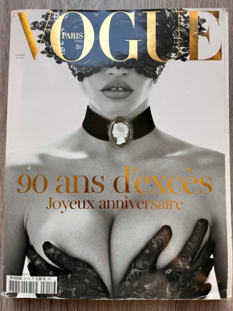 Vogue Paris N911 Oktober 2010 - Lara Stone, Ophalen of Verzenden, Gelezen, Glossy