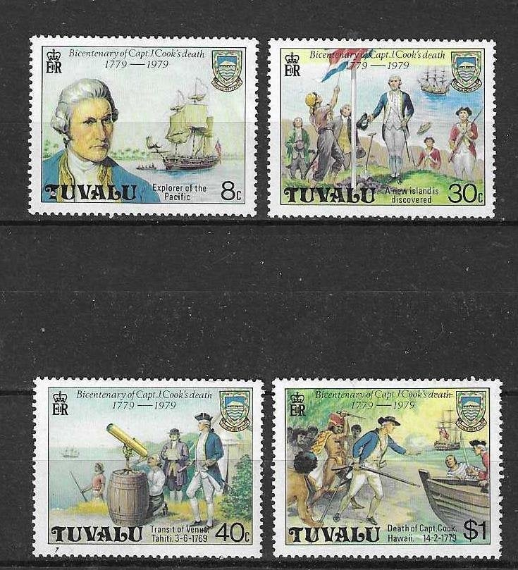 Tuvalu Michel 101-104 ongebruikt, Ophalen of Verzenden