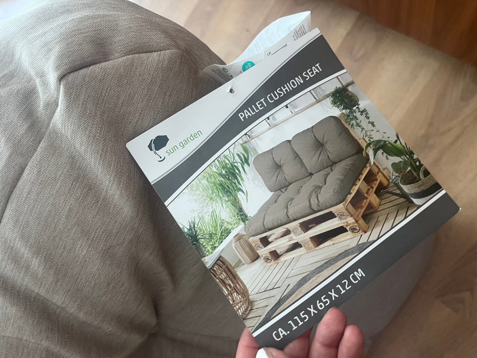 115cm X 65cm Beige Pallet Kussen (Zitgedeelte) - Nieuw, Ophalen, Beige, Nieuw, Modern