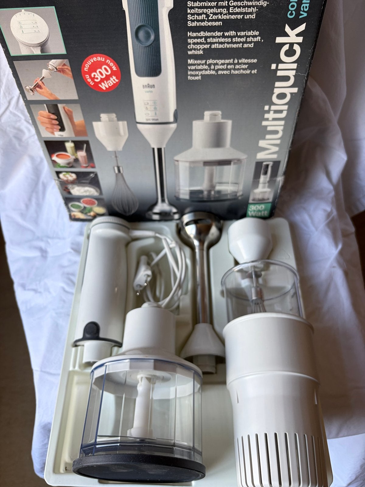 Braun Multiquick Control Plus Vario Staafmixer 300W, Witgoed en Apparatuur, Ophalen of Verzenden, Zo goed als nieuw, Blender