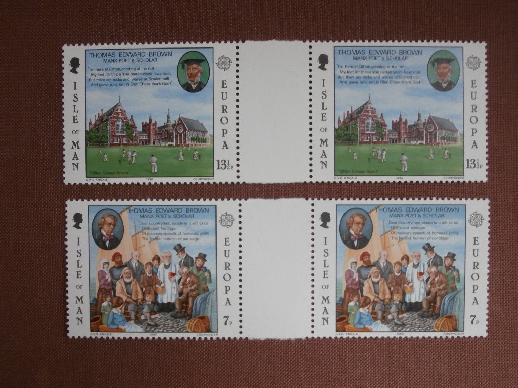 ISLE OF MAN 1980 EUROPAZEGELS IN PAREN, Verzenden, Postfris