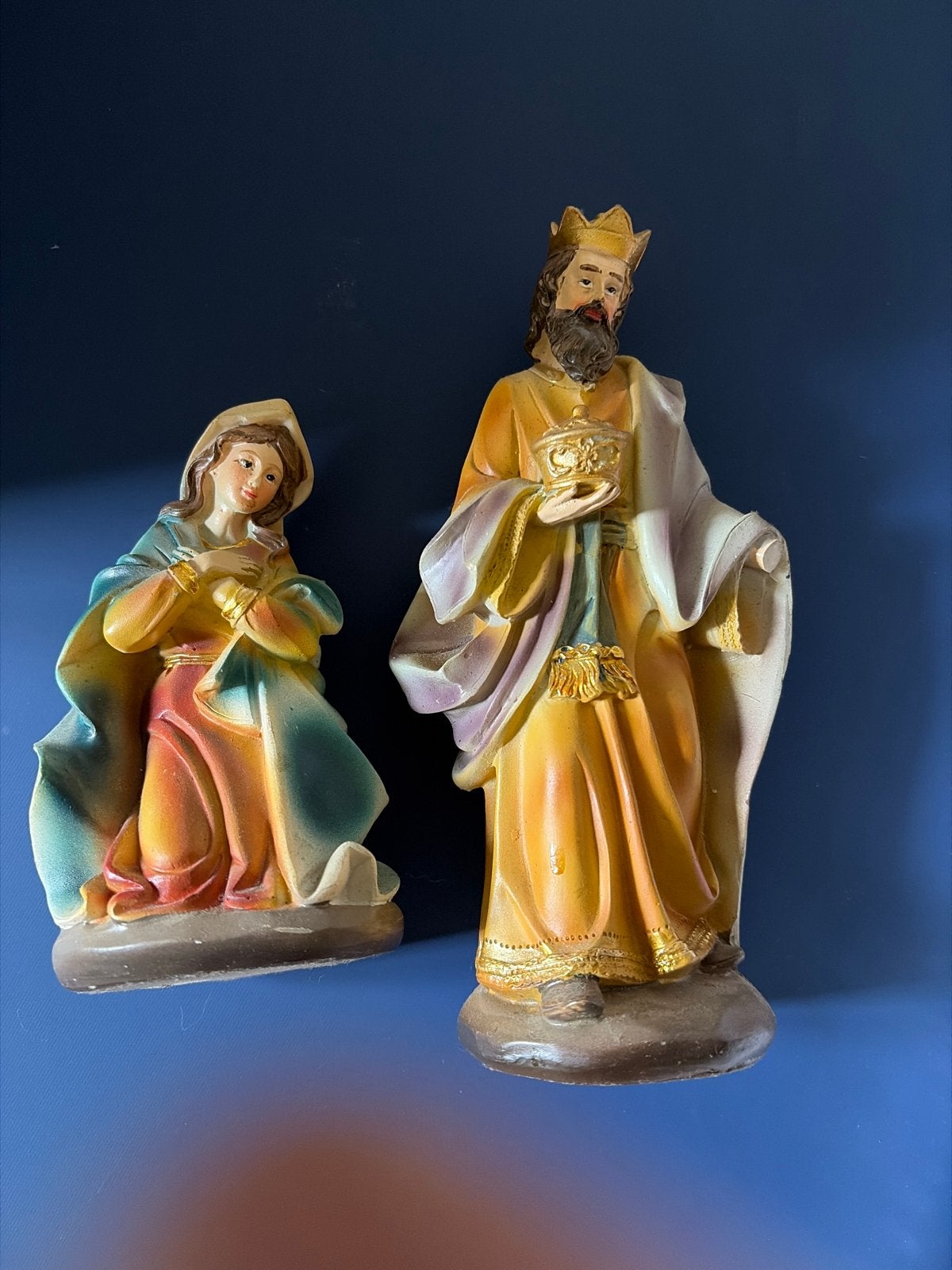 Kerststalbeeldjes: Maria en Wijze Koning, Ophalen of Verzenden