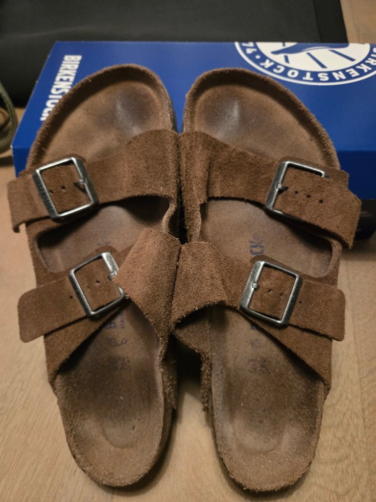 Birkenstock Arizona Dark Tea maat 40 – regular fit, Bruin, Gedragen, Birkenstock, Sandalen of Muiltjes