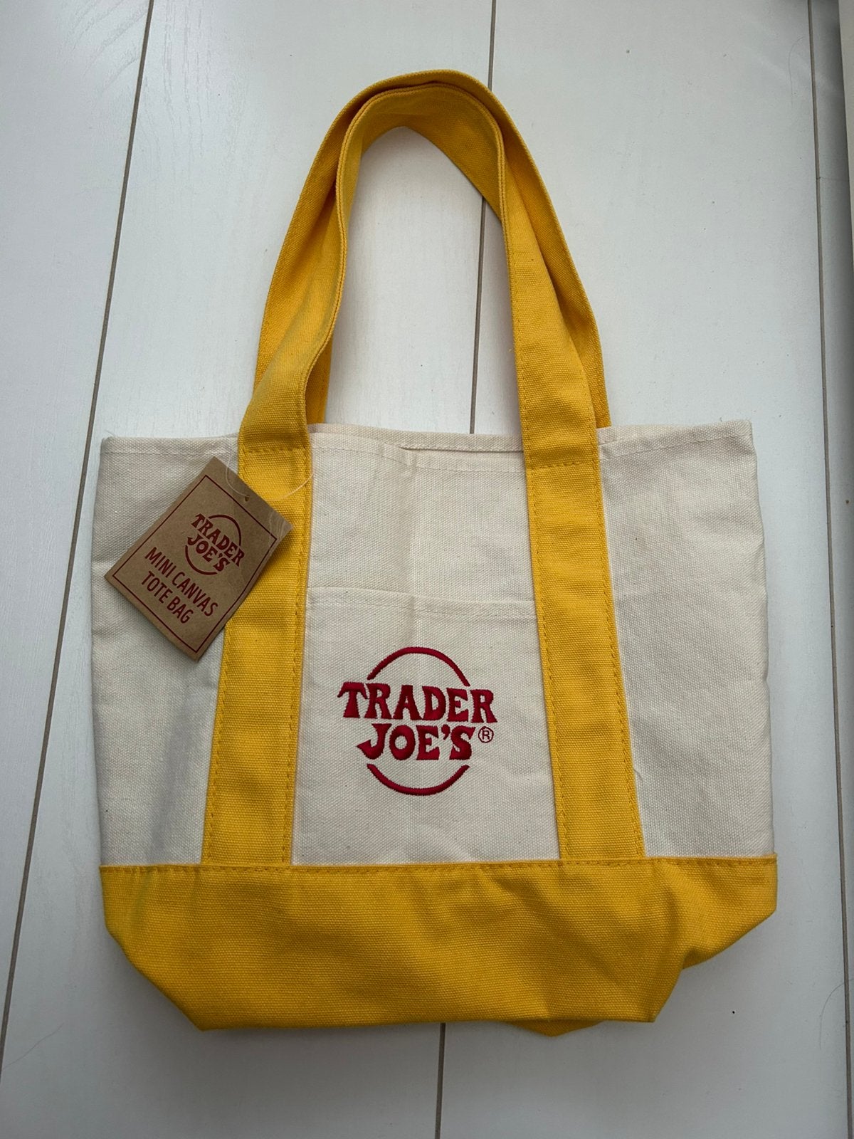 Trader Joe’s tote bag mini, Ophalen of Verzenden, Nieuw, Beige, Handtas