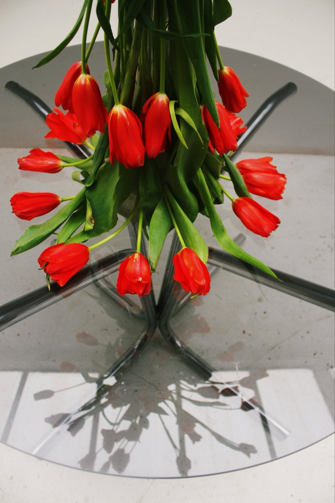 Vintage Glazen Space Age tafel, Ophalen, Gebruikt, Sanne@atelierhop.com, Glas