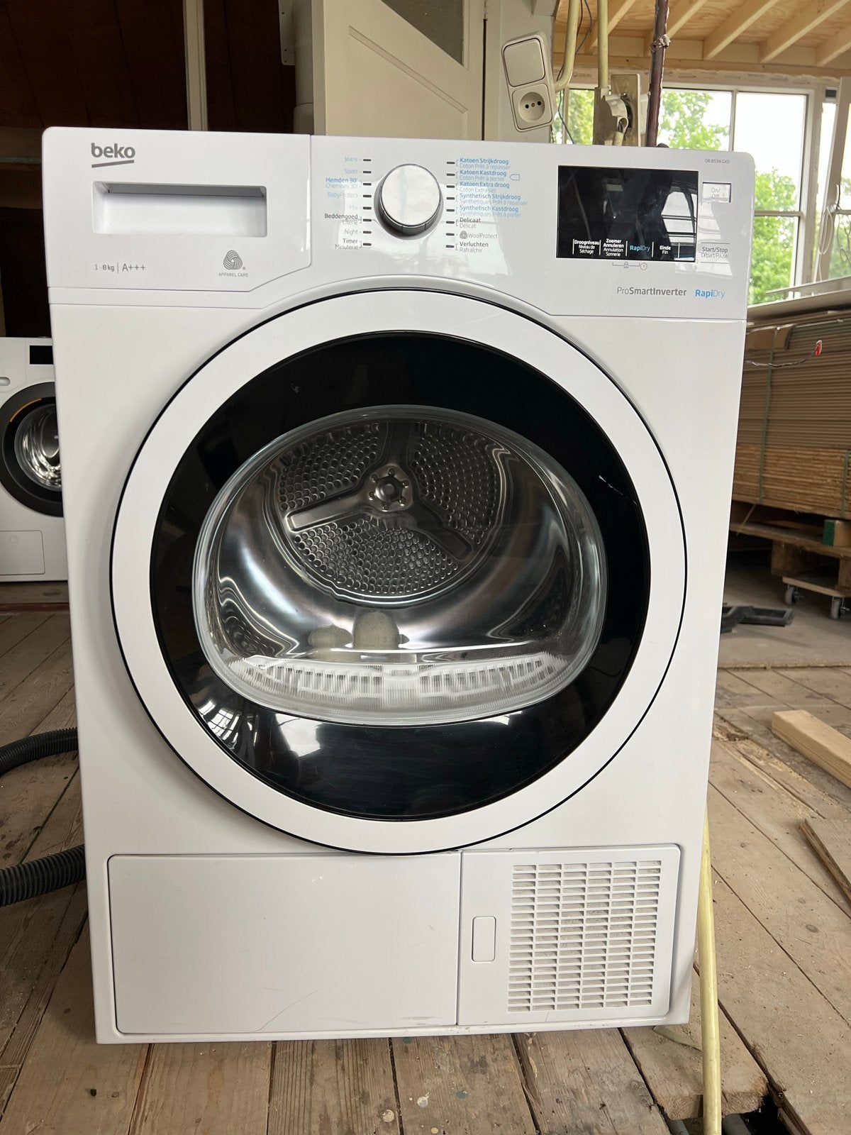Beko DR 8534 GX0 warmtepomp droger (condens) 8kg A+++, Ophalen, Gebruikt, 8 tot 10 kg, Voorlader
