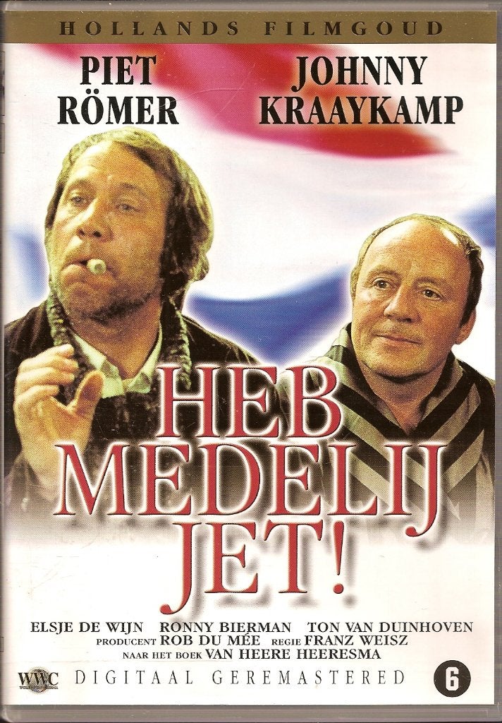 Heb medelij Jet! met o.a. Piet Romer, Johnny Kraaykamp, Vanaf 6 jaar, Ophalen of Verzenden, Zo goed als nieuw, Komedie