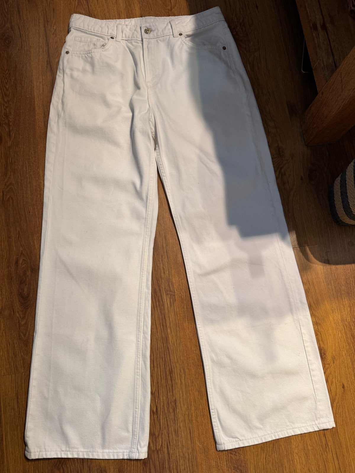 Witte Y2K/vintage look jeans - valt als maat 40, Maat 38/40 (M), Wit, Ophalen of Verzenden, Zo goed als nieuw