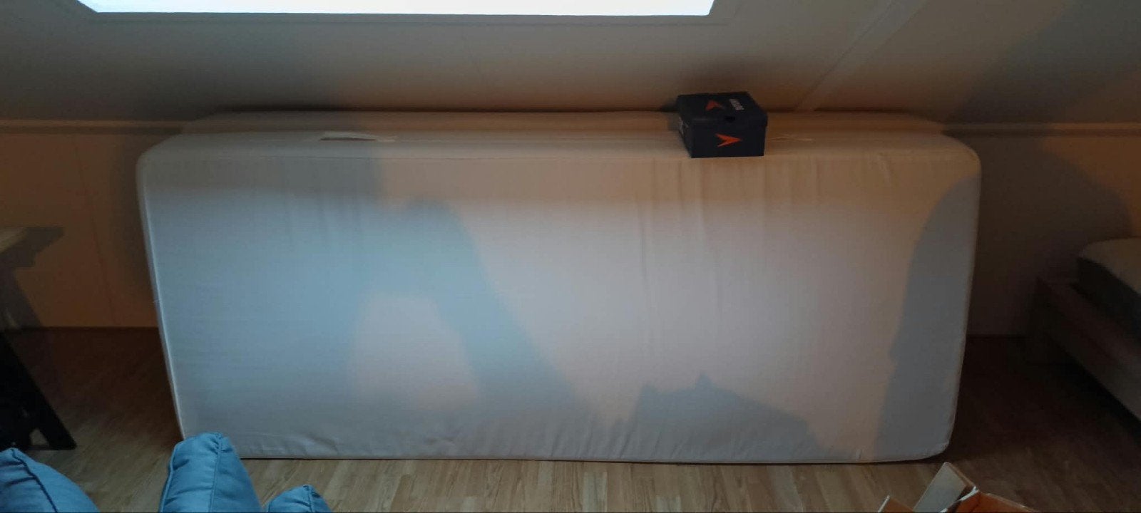 Boxspring 210 lang - Ikea Sultan Aukra, Ophalen, Gebruikt, 90 cm, Eenpersoons