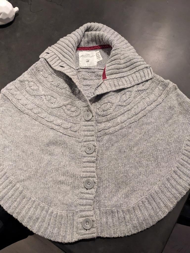 Poncho Grijs maat 134/140, Ophalen of Verzenden, Zo goed als nieuw, H&M, Meisje