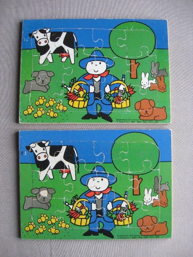 houten puzzeltje Boertje - Dick Bruna, 2 tot 4 jaar, Gebruikt, 10 tot 50 stukjes, Ophalen of Verzenden