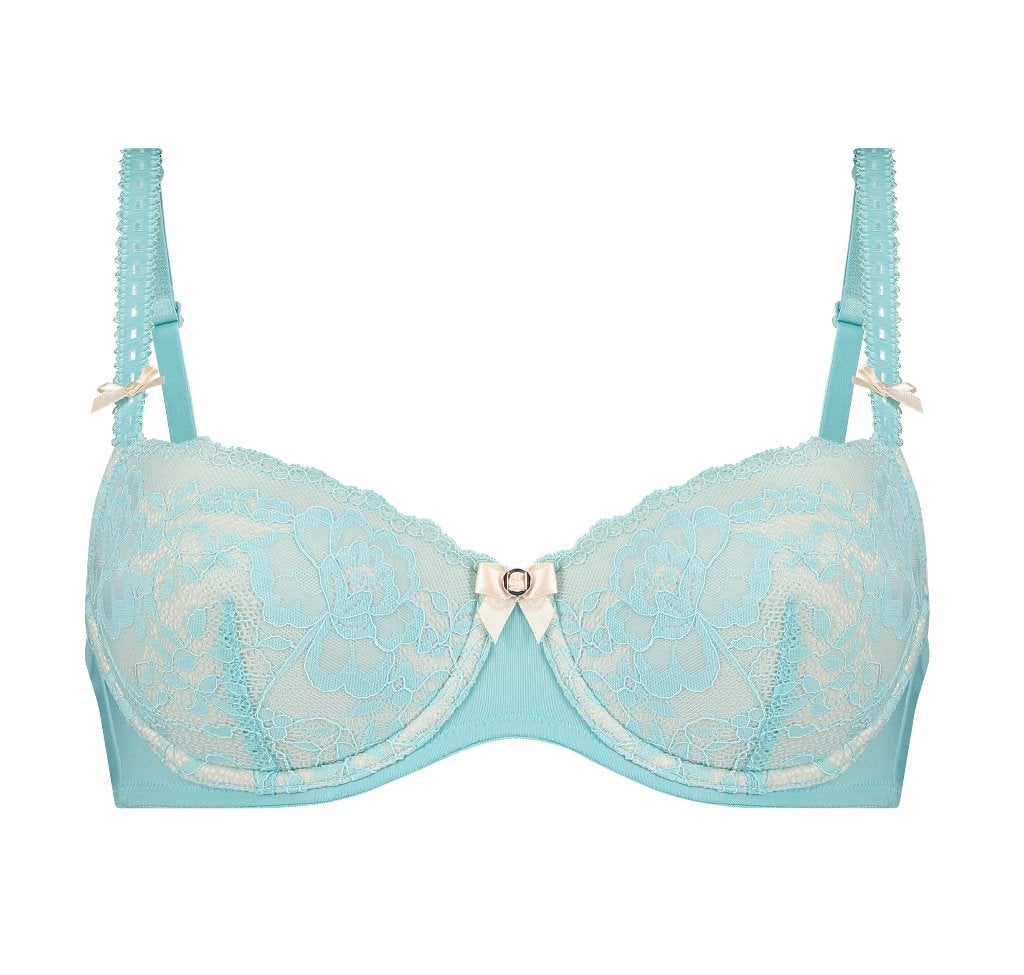 Hunkemoller voorgevormde beugel bh Marina lichtblauw 85C, Hunkemöller, Ophalen of Verzenden, Blauw, BH