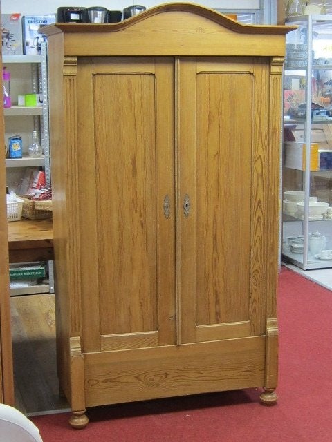 Grenen kledingkast met planken, 100 tot 150 cm, Ophalen of Verzenden, X, Gebruikt