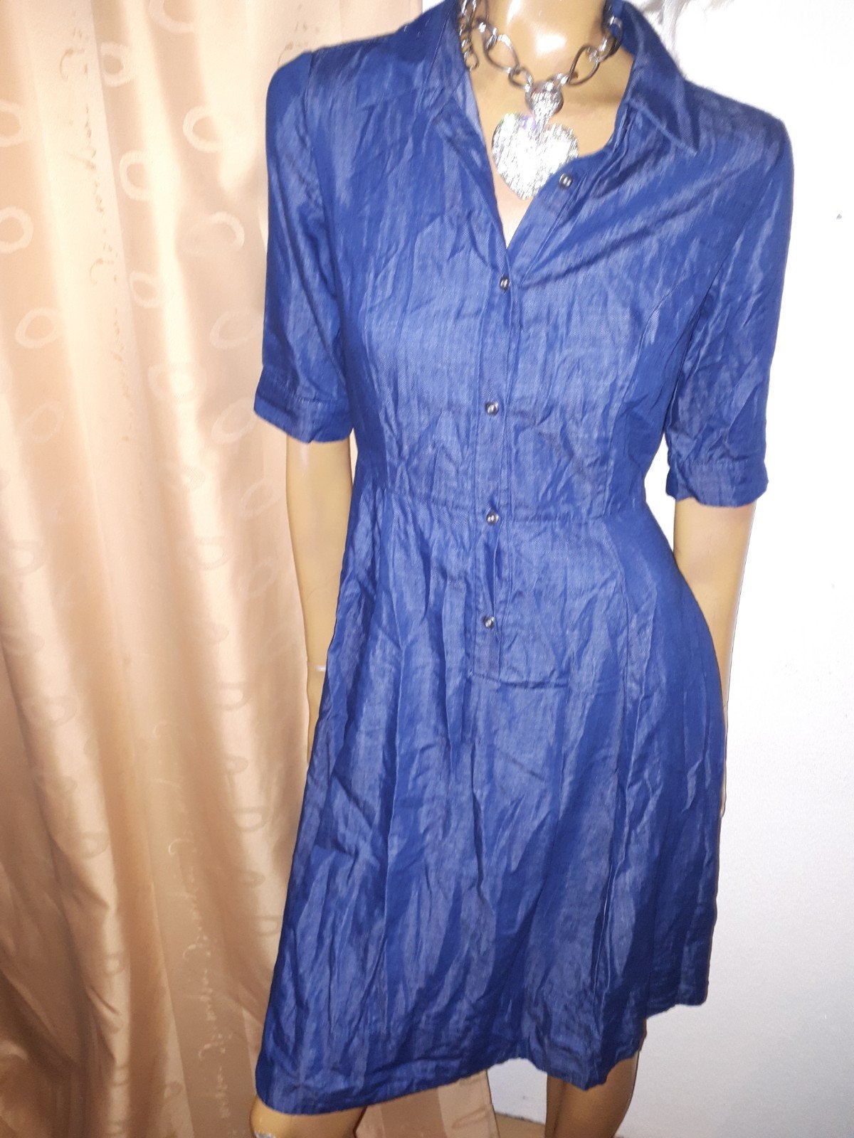 Blauwe denim jurk met knoopsluiting didi maat S zgan, Kleding | Dames, Blauw, Didi, Ophalen of Verzenden, Zo goed als nieuw