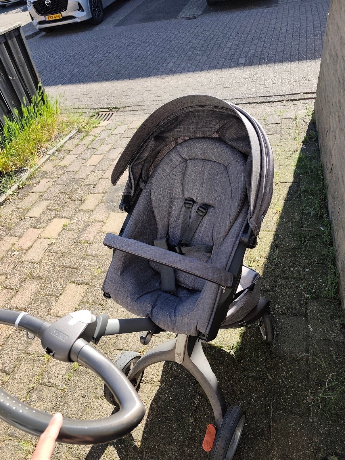 Stokke Xplory V6 Combiwagen met Reiswieg - Grijs, Overige merken, Gebruikt, Ophalen of Verzenden, Combiwagen