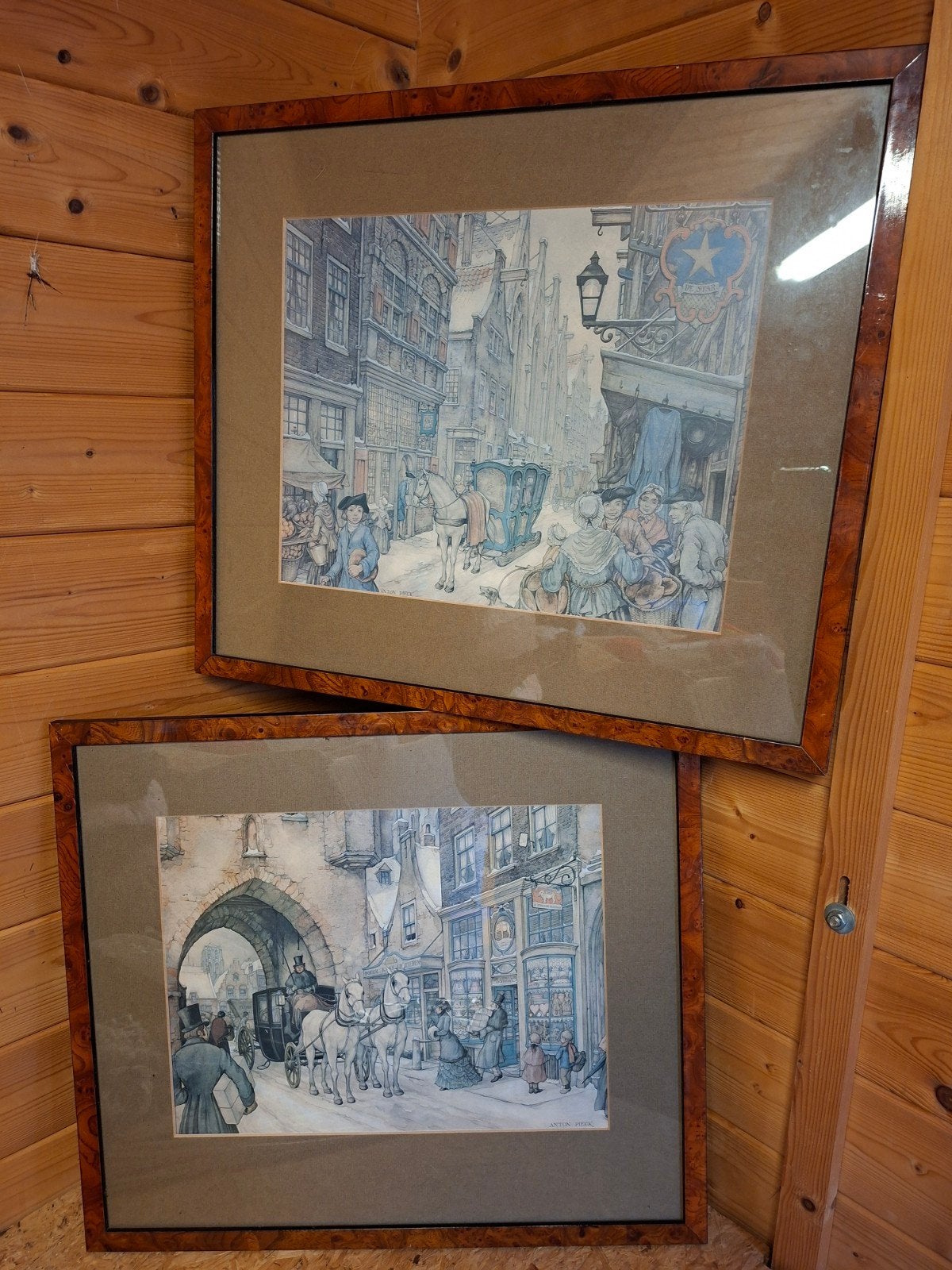 2 grote lijsten Anton Pieck prenten, Verzamelen, Ophalen of Verzenden, 1980 tot heden, Overige onderwerpen