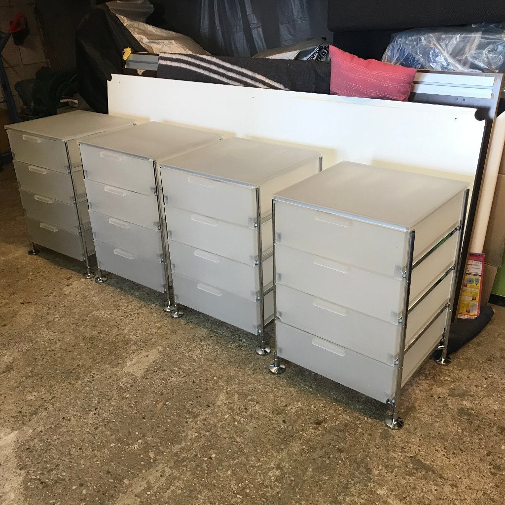 3 Kartell mobil 4 kabinet ladenkast ladenblok container, Ophalen, 3 of 4 laden, Nvt, Minder dan 100 cm