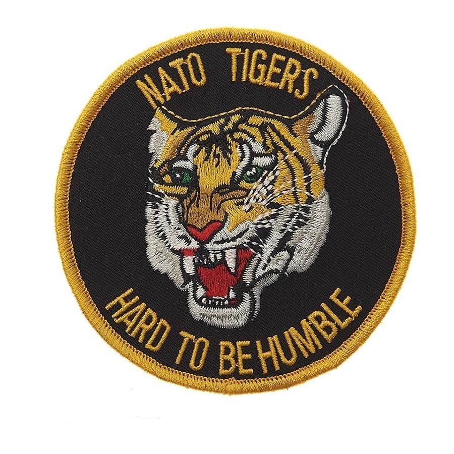 Embleem,Patch,NATO,Tigers,Hard,To,Be,Humble, Verzenden, Luchtmacht, Nederland, Embleem of Badge