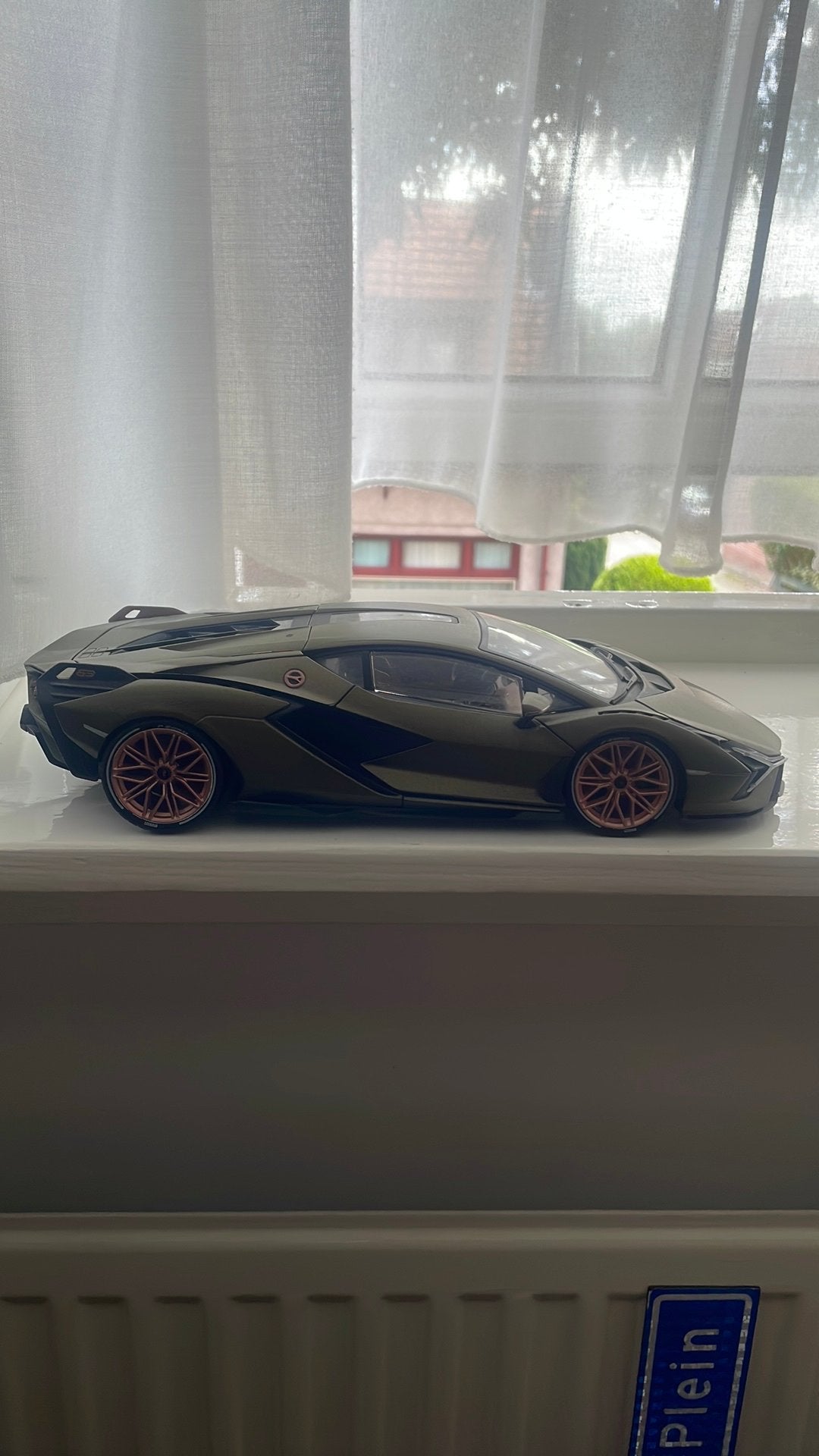 Lamborghini Sian-Modelauto-Groen Metalic, Verzenden, Zo goed als nieuw