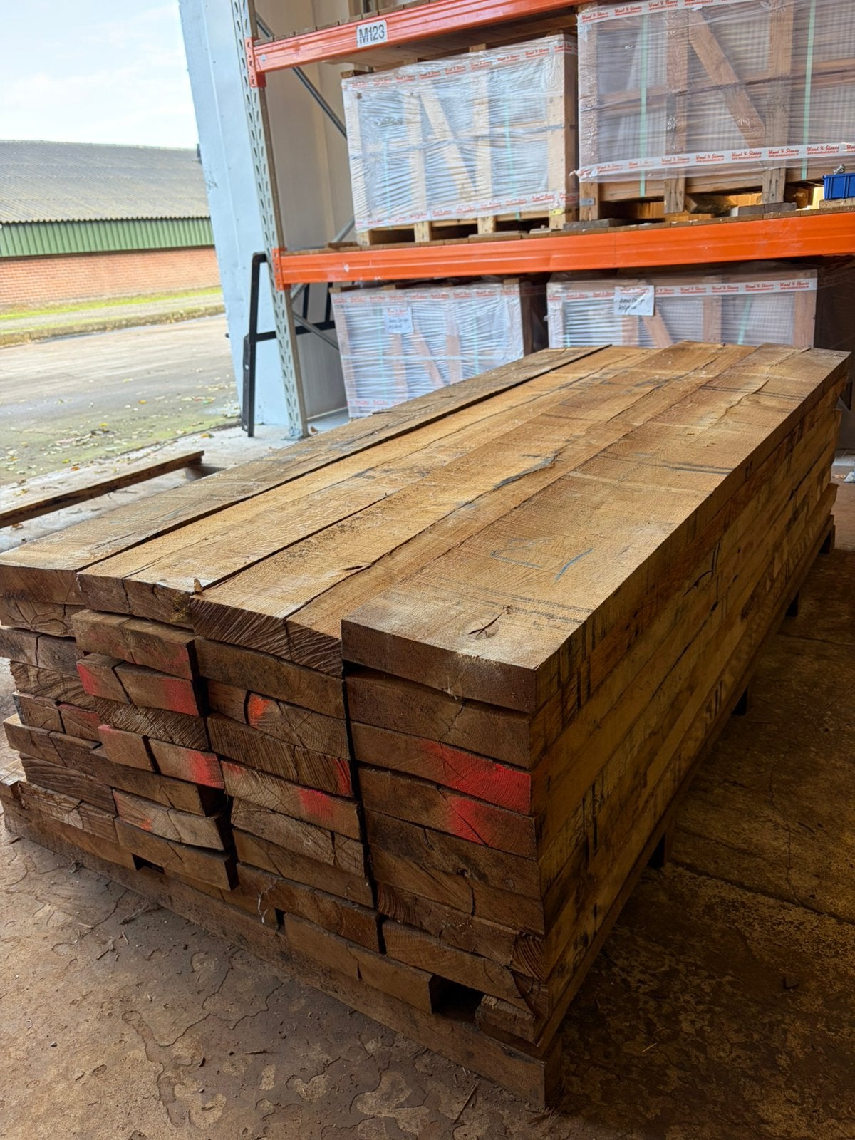 37 eiken balken ovengedroogd, Ophalen, Zo goed als nieuw, 180 tot 250 cm, Balken