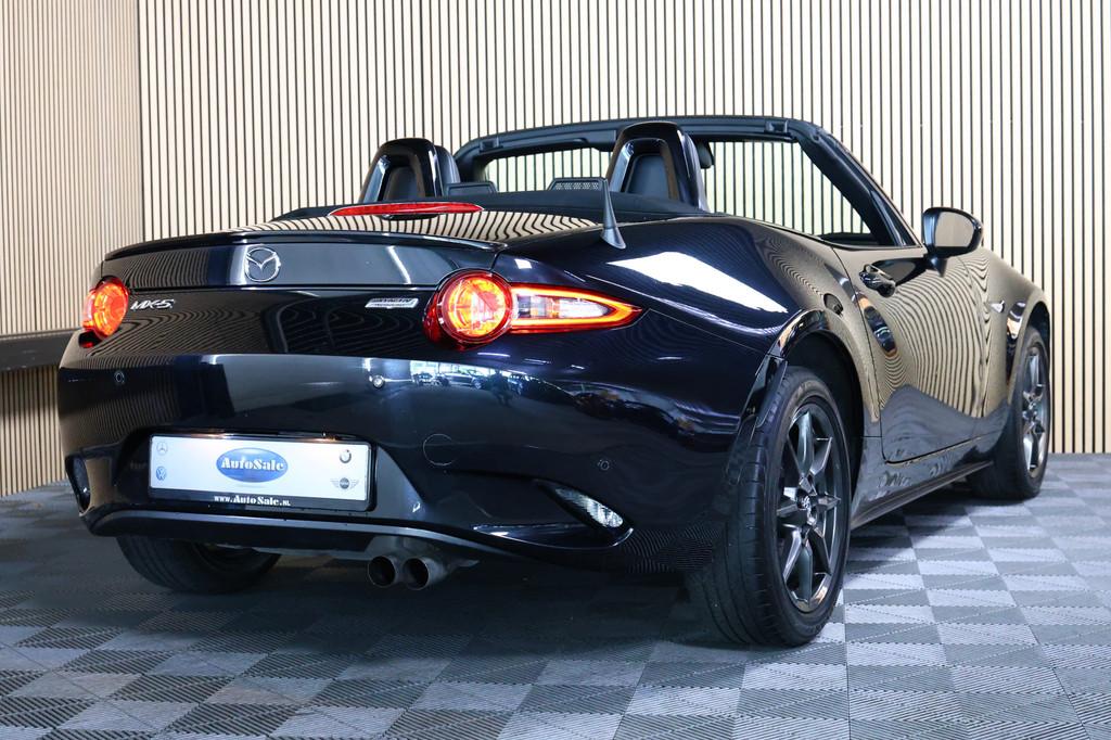 Mazda MX-5 1.5 SkyActiv-G 131 GT-M LEDER CARPLAY KEYLESS LED, Achterwielaandrijving, Gebruikt, Zwart, 4 cilinders