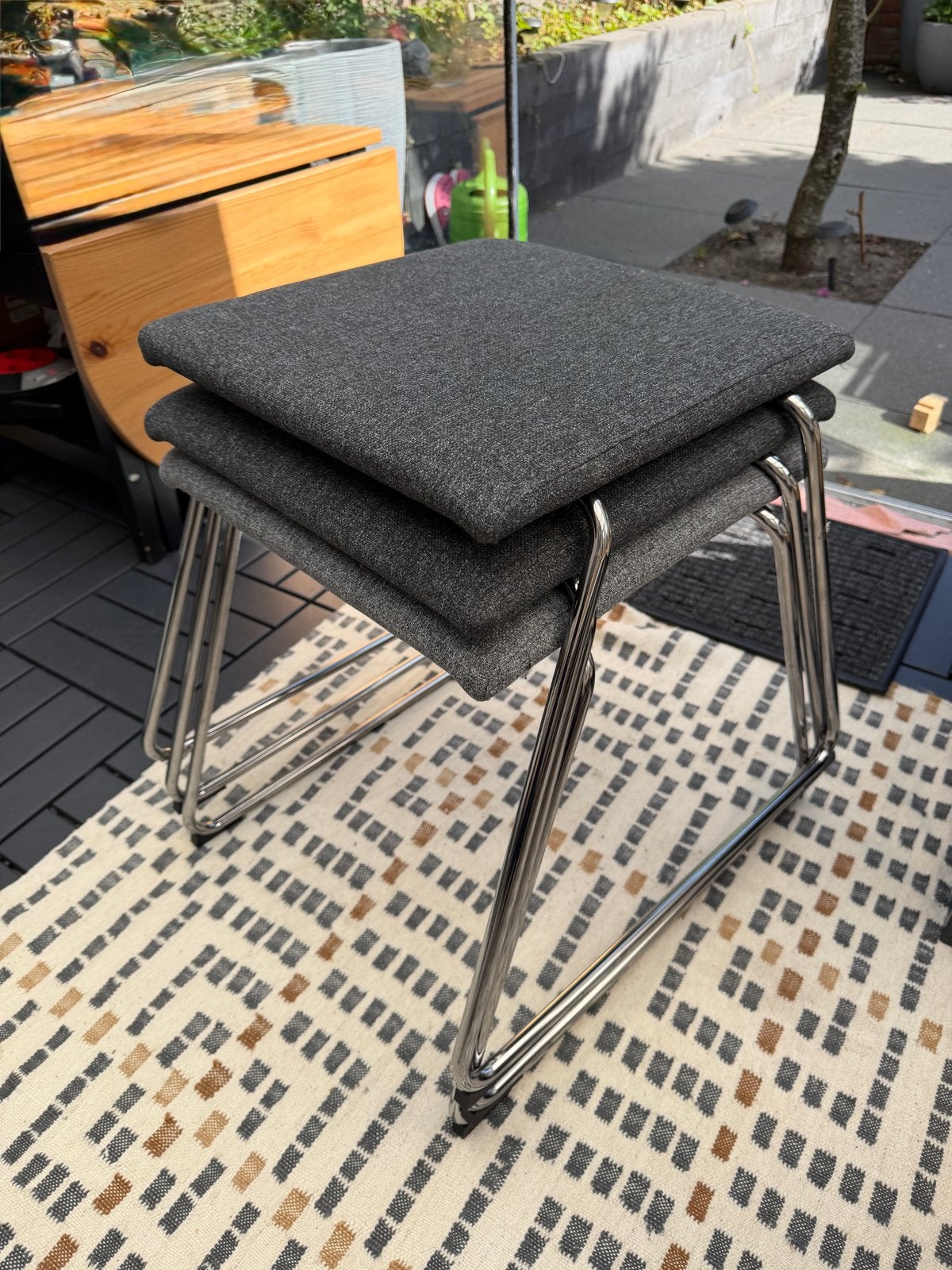 Ikea krukken set van 3 - stapelbaar, Ophalen, Gebruikt, Staal