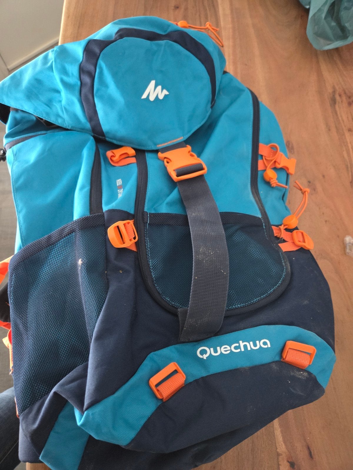 Quechua Trekking Rugzak - Blauw/Oranje scouting rugzak, Ophalen of Verzenden
