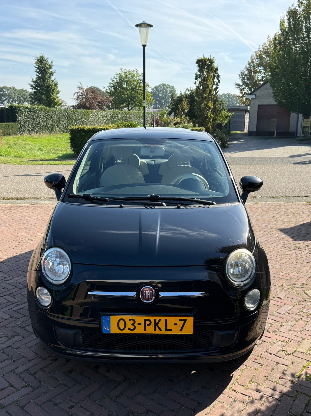 Fiat 500 1.2 AUT 2011 Zwart, Auto's, 1242 cc, 4 cilinders, Zwart, Origineel Nederlands