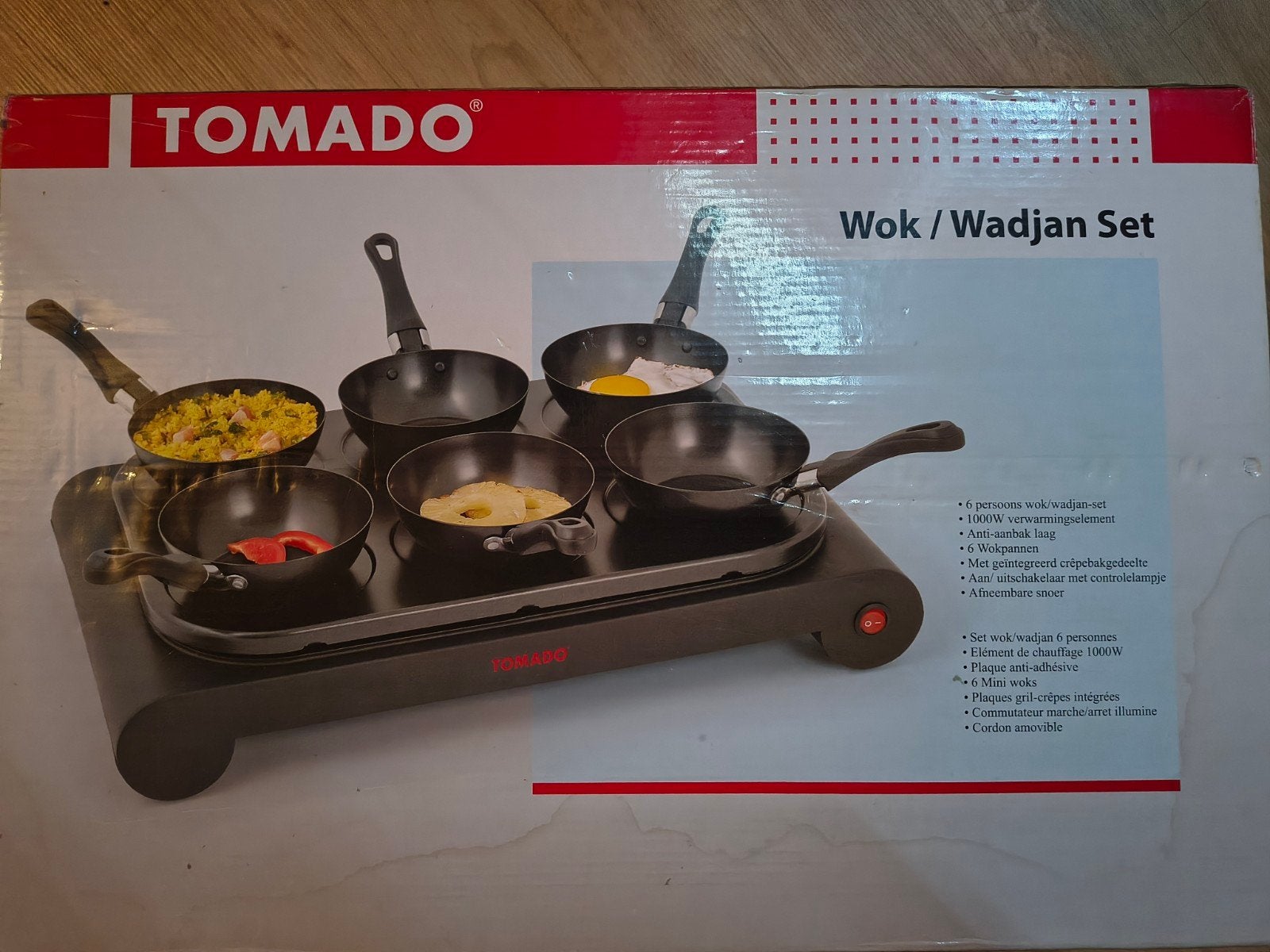 Tomado Wok / Wadjan Set - Slechts 1x gebruikt, Verzenden, Zo goed als nieuw, 4 t/m 7 personen