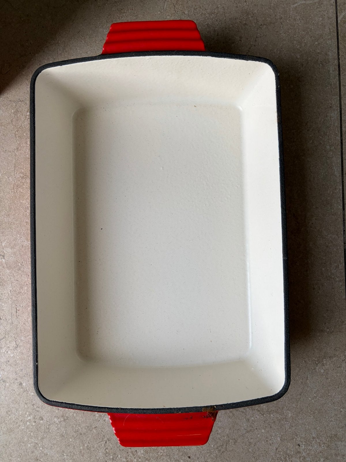 Ernesto rode geëmailleerde gietijzeren braadslede 34x23x7, Ophalen of Verzenden, Zo goed als nieuw, Overige merken, Braadpan
