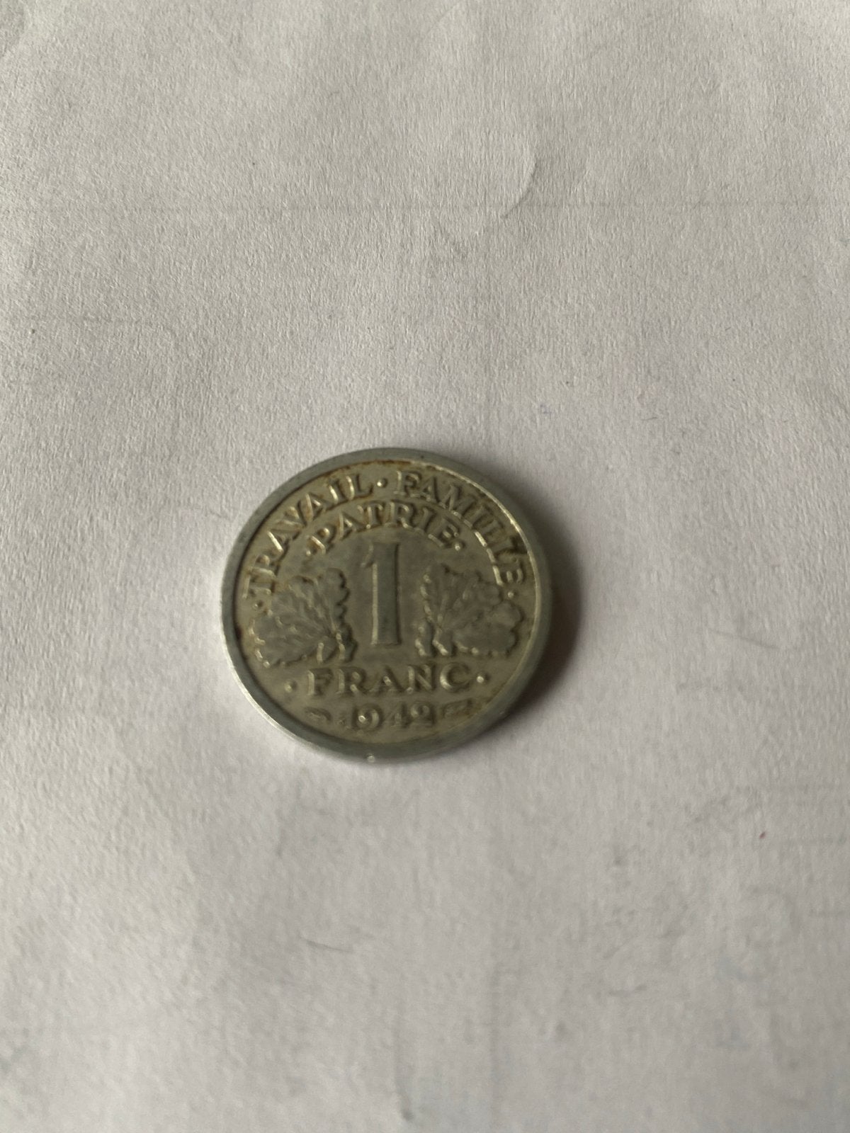 1 Franc Frankrijk 1942 - Etat Français, Ophalen of Verzenden, Frankrijk, Losse munt