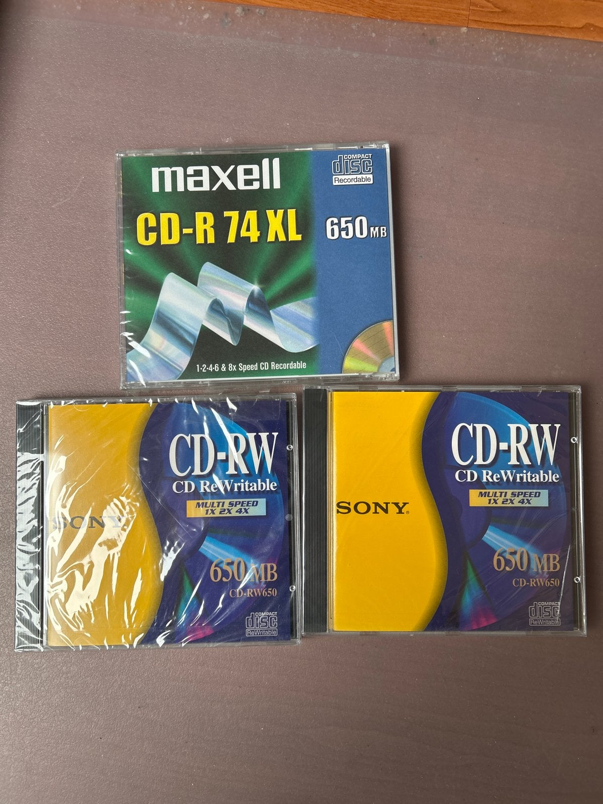 Maxell CD-R en Sony CD-RW schijven - 650 MB, Computers en Software, Ophalen of Verzenden, Nieuw, Cd, Herschrijfbaar