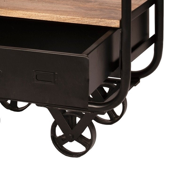 Industriële Bakkerskar Keukentrolley Koffiewagen Kar Zwart, Zwart, Info@dehanzeherten.nl, De Hanze Herten BV, Nieuw