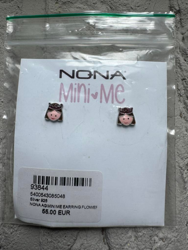 Nona Mini-Me Zilveren Oorbellen, Ophalen of Verzenden, Zo goed als nieuw, Zilver, Knopjes of Stekers