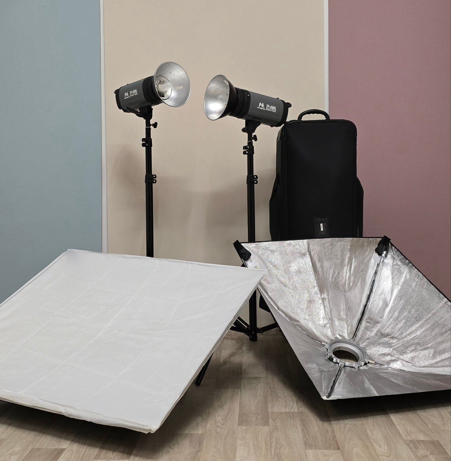 Falcon eyes complete studioset Flitskoppen, Falcon Eyes, Complete fotostudio, Dimbaar, Ophalen of Verzenden