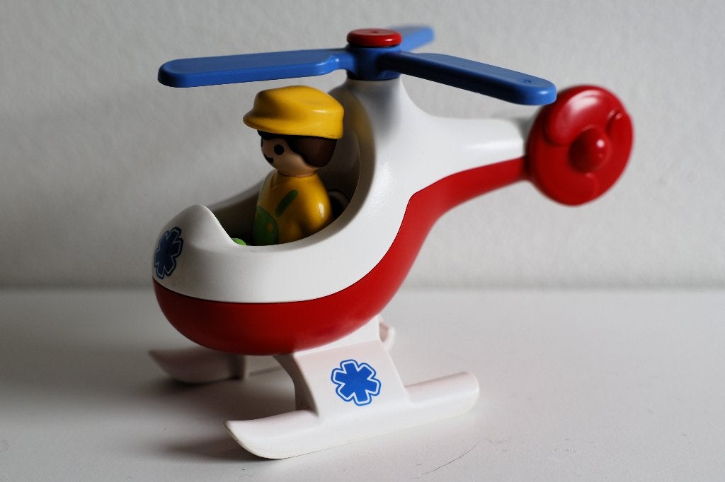 playmobil 123 helicoper met piloot, Ophalen of Verzenden, Zo goed als nieuw