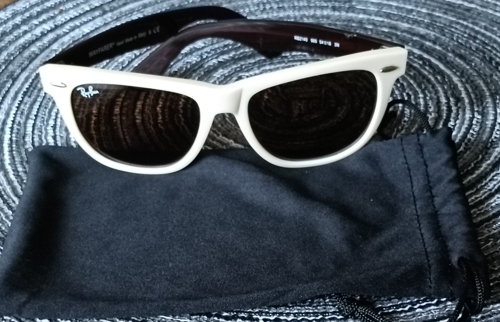 Ray-Ban Wayfarer Zonnebril - Crème/Bruin, Zonnebril, Beige, Ophalen of Verzenden, Zo goed als nieuw