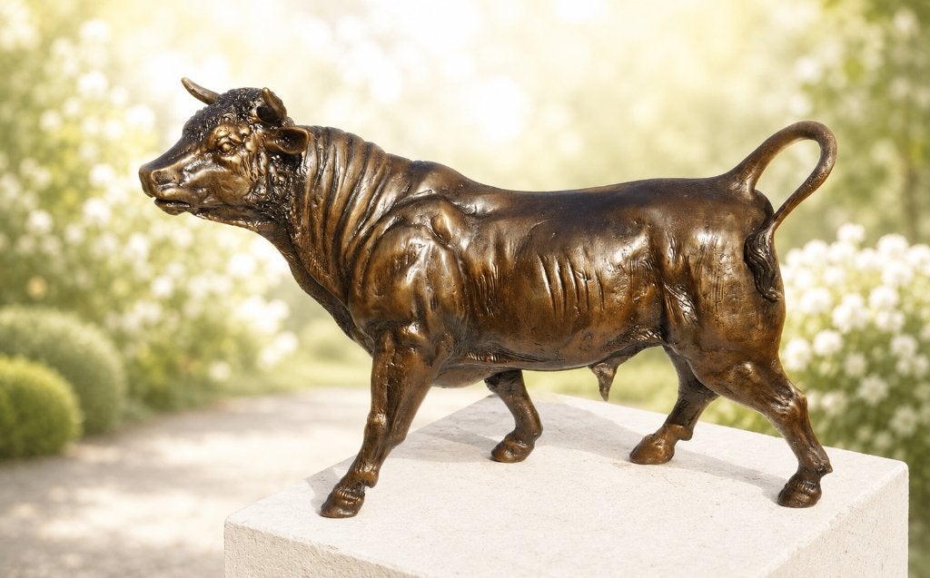 STIER / bronzen beeld, Ophalen of Verzenden, Boerderijdier, Beeldje of Figuurtje