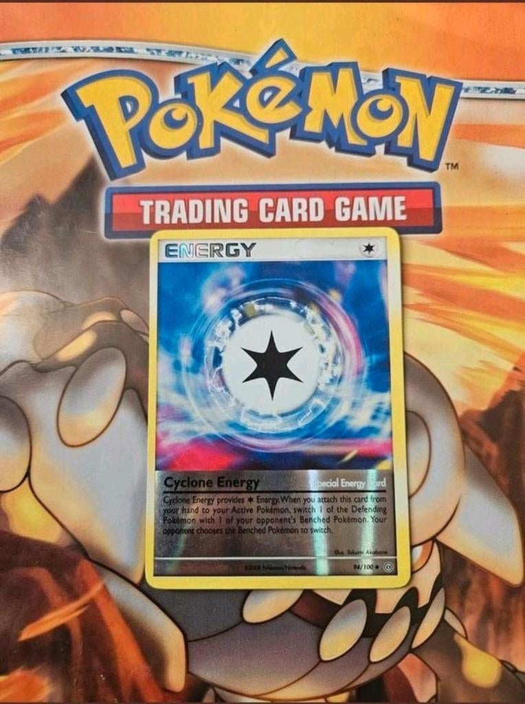 Cyclone energy 94/100 Diamond&Pearl Stormfront reverse holo, Ophalen of Verzenden, Gebruikt, Losse kaart, Foil
