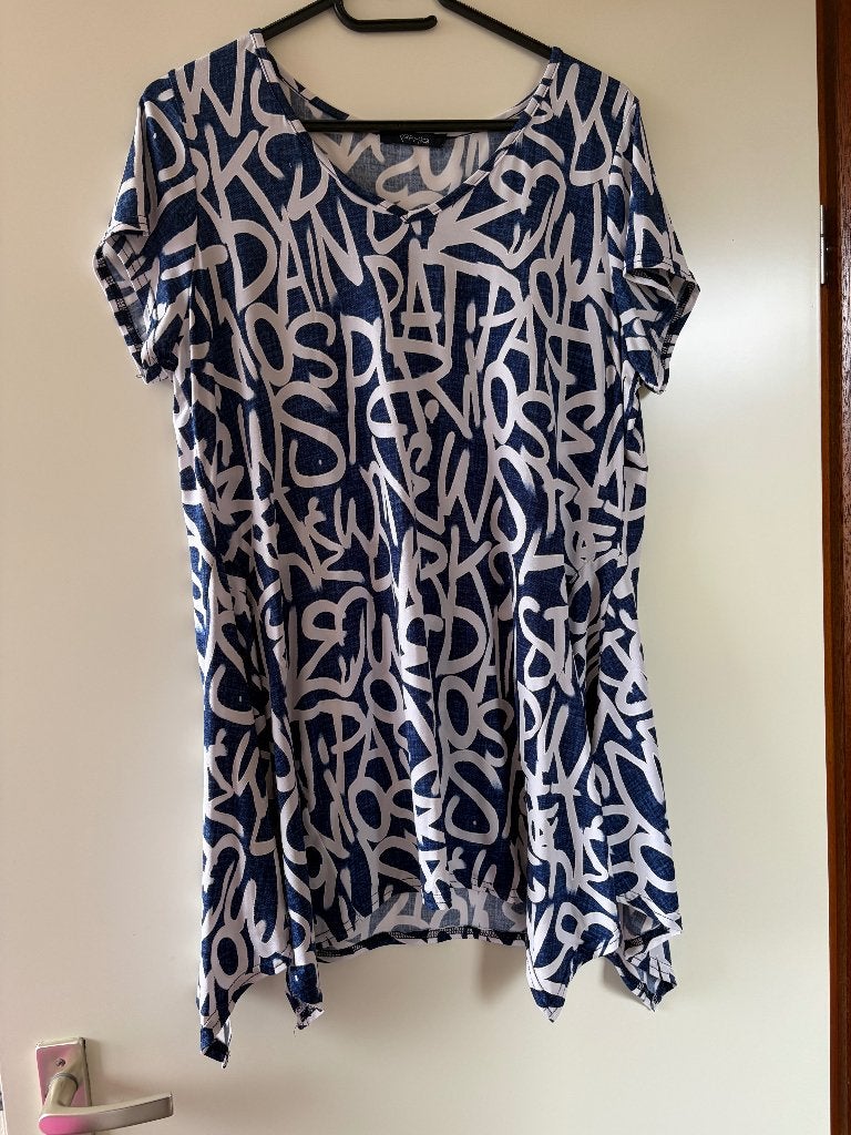 Paprika top blauw/wit, maat S, Maat 38/40 (M), Blauw, Ophalen of Verzenden, Gedragen