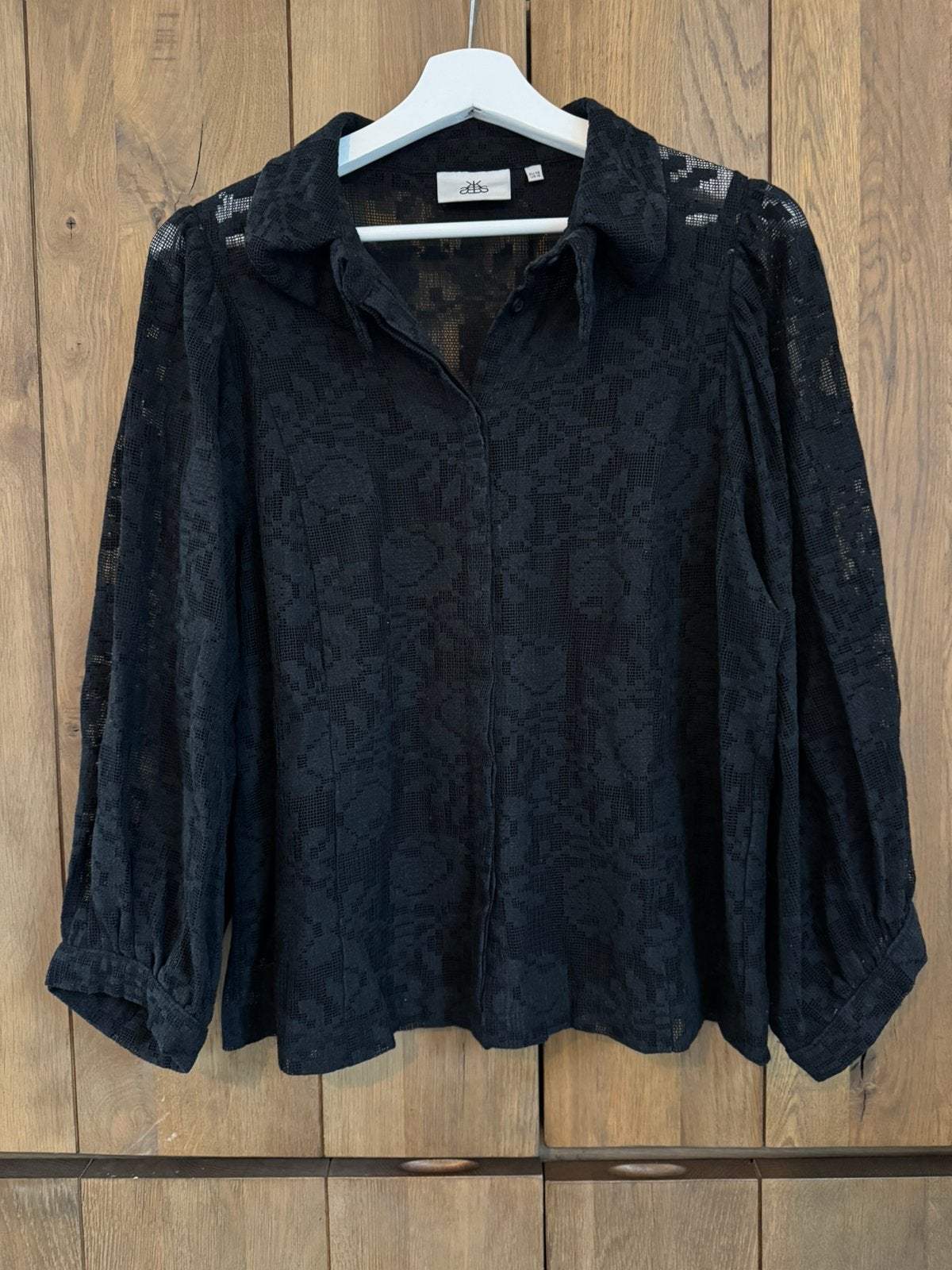 Karen by Simonsen Kanten Blouse XL 44/46, Ophalen of Verzenden, Gedragen, Maat 46/48 (XL) of groter, Zwart