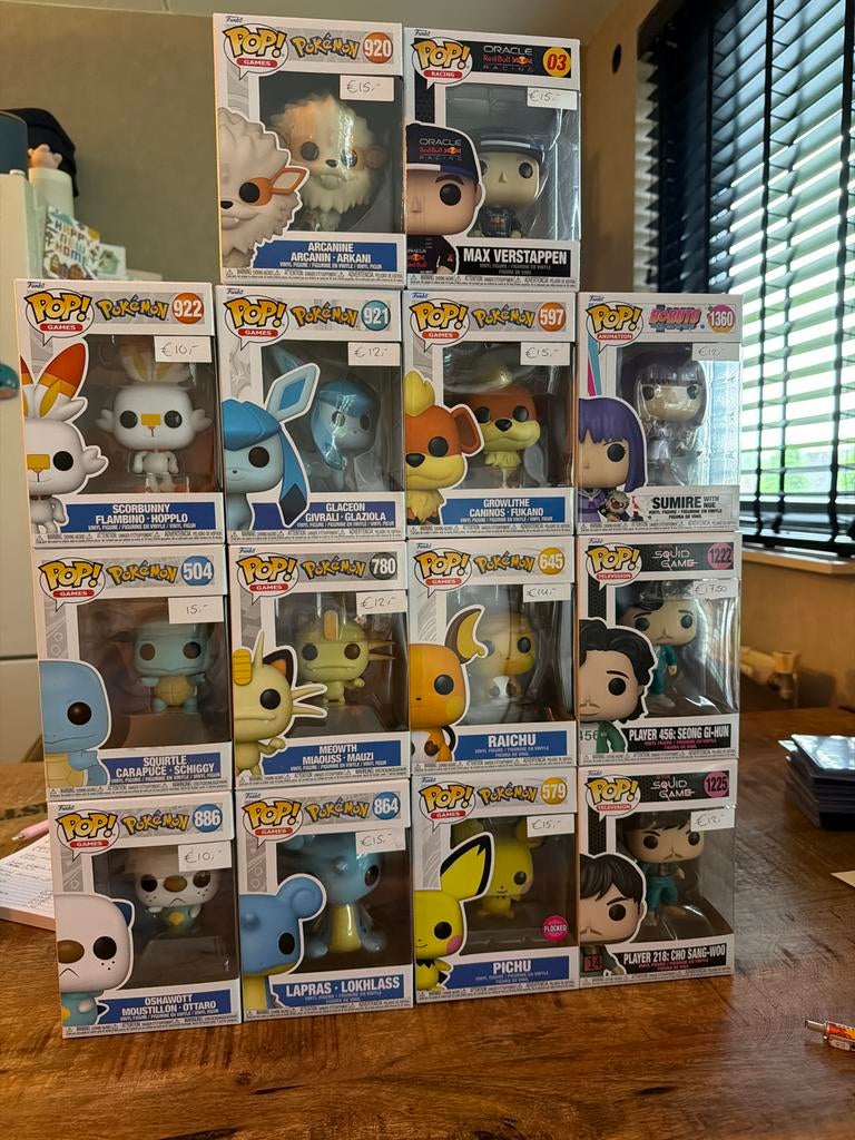 Diverse Funko Pop! verzameling - Pokémon, Max Verstappen, Sq, Ophalen of Verzenden, Zo goed als nieuw