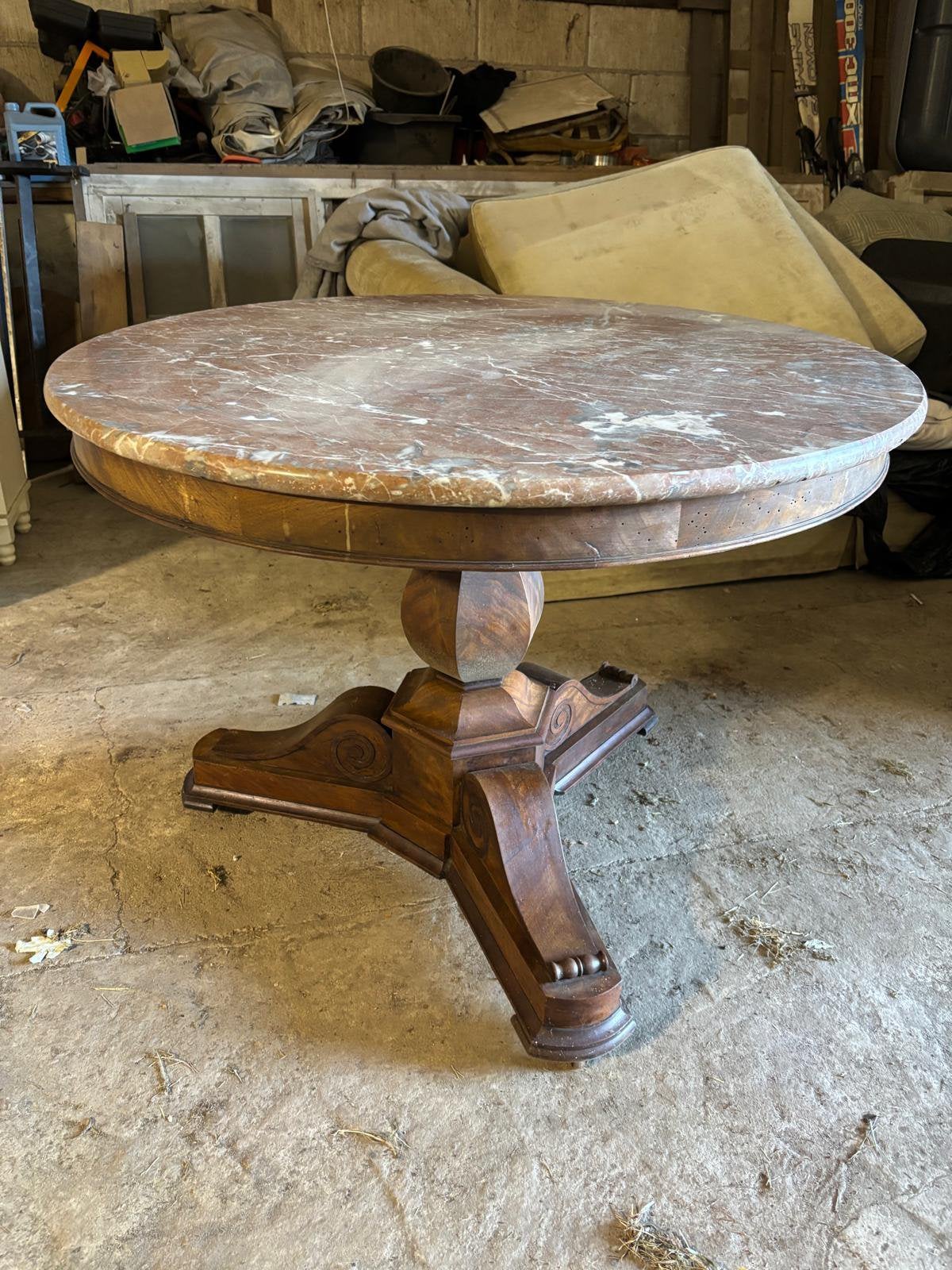 Tafel marmer blad, Antiek en Kunst, Antiek | Meubels | Tafels, Ophalen