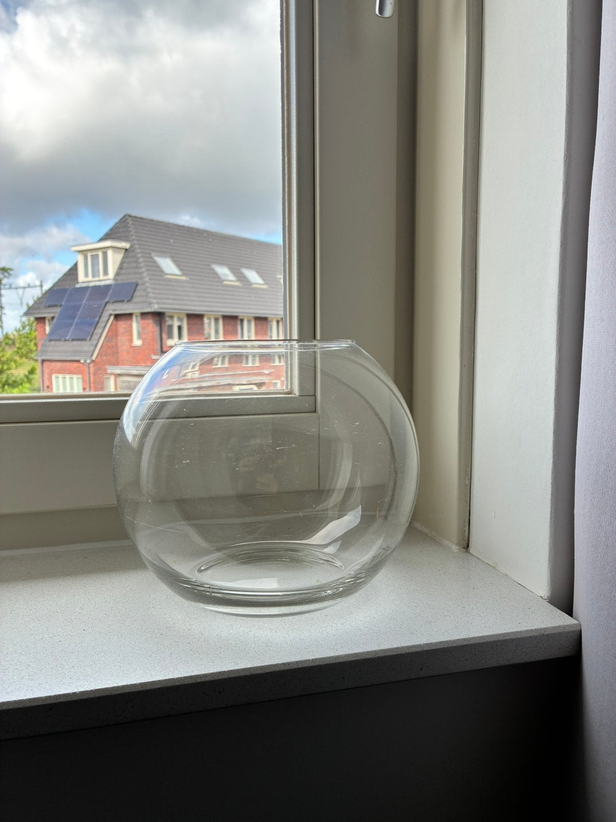 Vissenkom vaas, Ophalen, Zo goed als nieuw, Rechthoekig, Glas