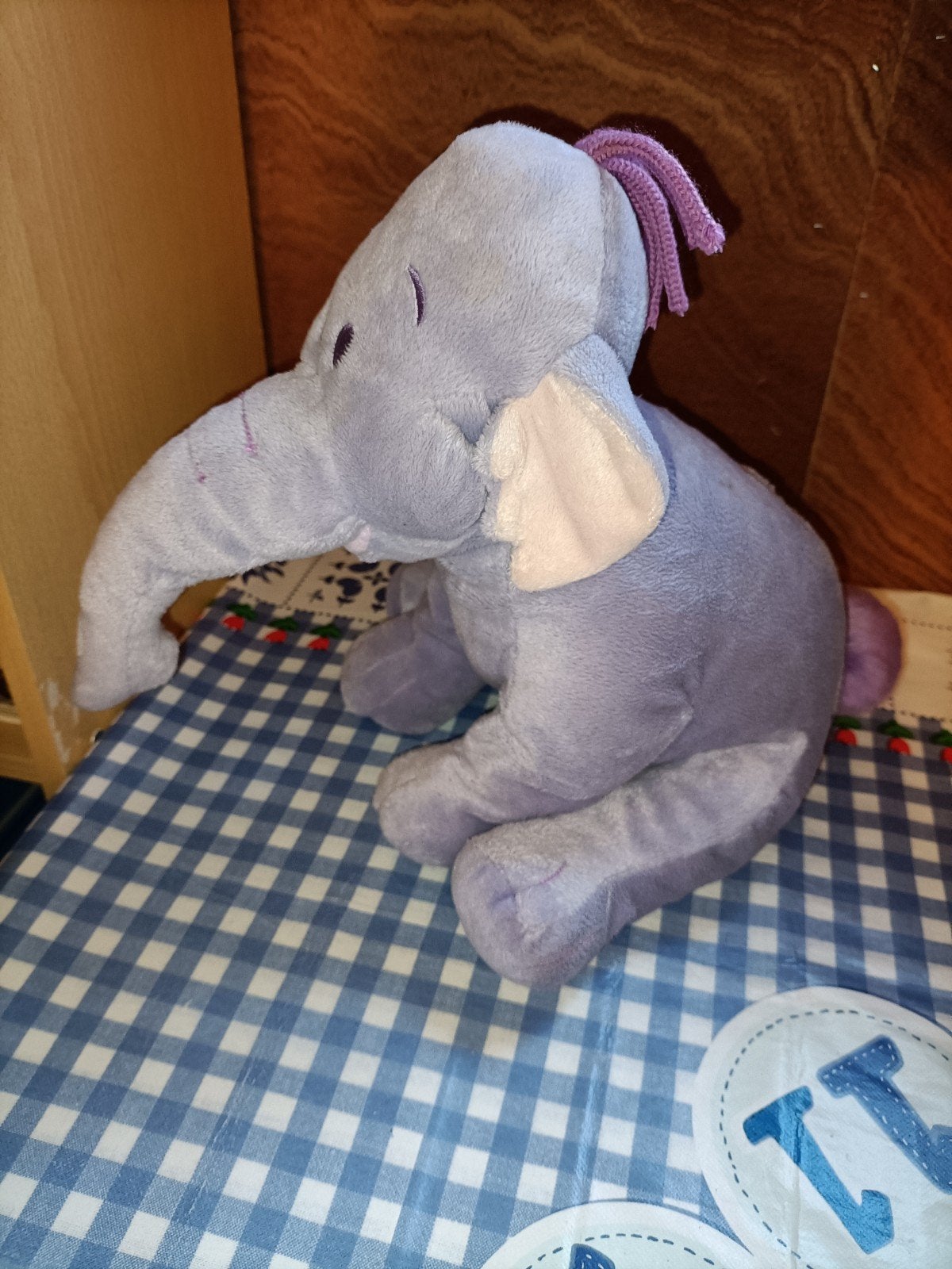 Lollifant knuffel paarse olifant van Winnie de Pooh, Ophalen of Verzenden, Zo goed als nieuw
