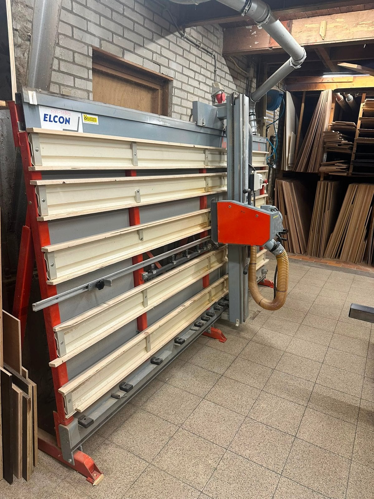 Elcon 135 R Wandzaag - 3.2m breed, 1.8m hoog Zaagmachine, Ophalen, Gebruikt, 70 mm of meer, Overige typen